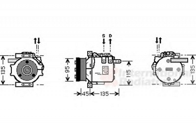 VAN WEZEL 3000k456 -  Компрессор, кондиционер